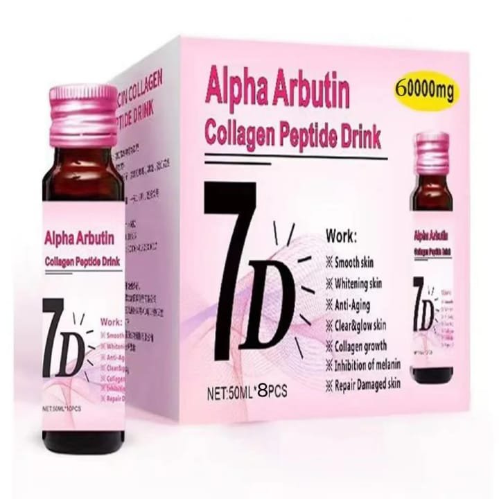 Alpha Arbutin Collagen Peptide Drink 60,000mg 7D Whitening (8 x 50ml)