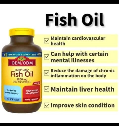 Burp-Less Fish Oil 1200mg / 360mg Omega-3 (200 Softgels)