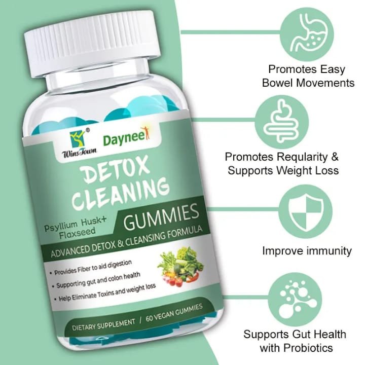 Daynee Detox Cleansing Gummies Psyllium Husk & Flaxseed (60 Gummies)