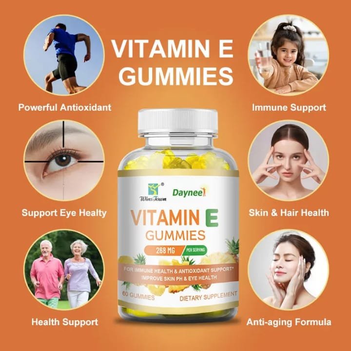 Daynee Vitamin E Gummies 268mg Antioxidant Support (60 Gummies)