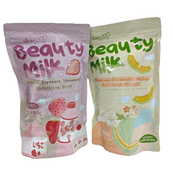 Dear Face Beauty Milk Japanese Strawberry Glutathione Drink (180g)
