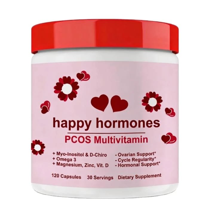 Happy Hormones PCOS Multivitamin Complex (120 Capsules)