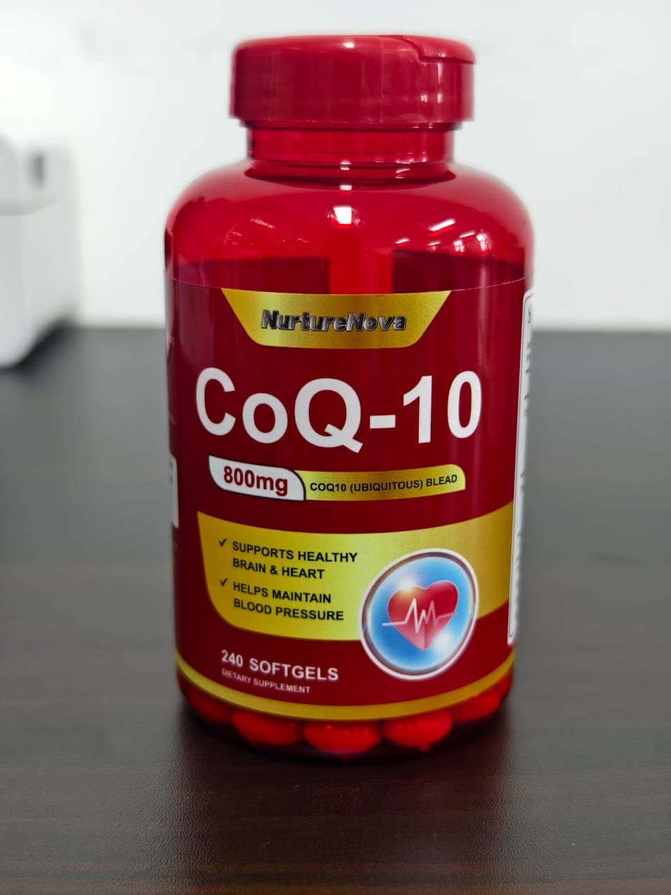 NurtureNova CoQ-10 800mg High Potency Ubiquitous Blend (240 Softgels)