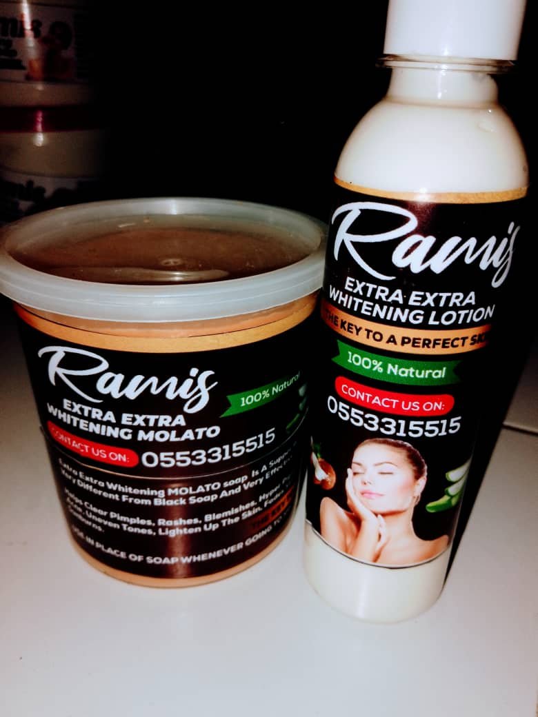 Ramis Extra Extra Whitening Lotion & Molato Soap Duo (2-Piece Glow Kit)