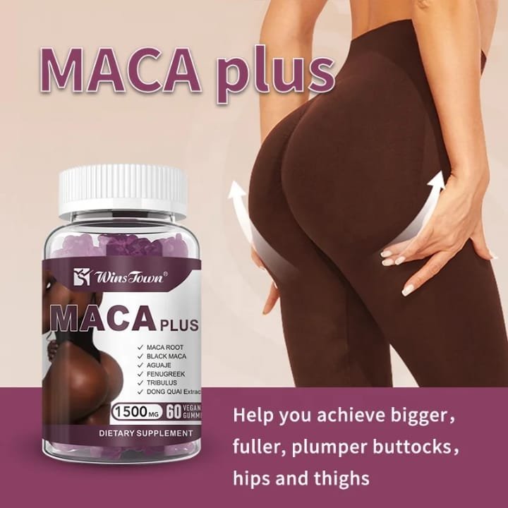 Wins Town Maca Plus Gummies Butt & Hips Enhancer (60 Gummies)