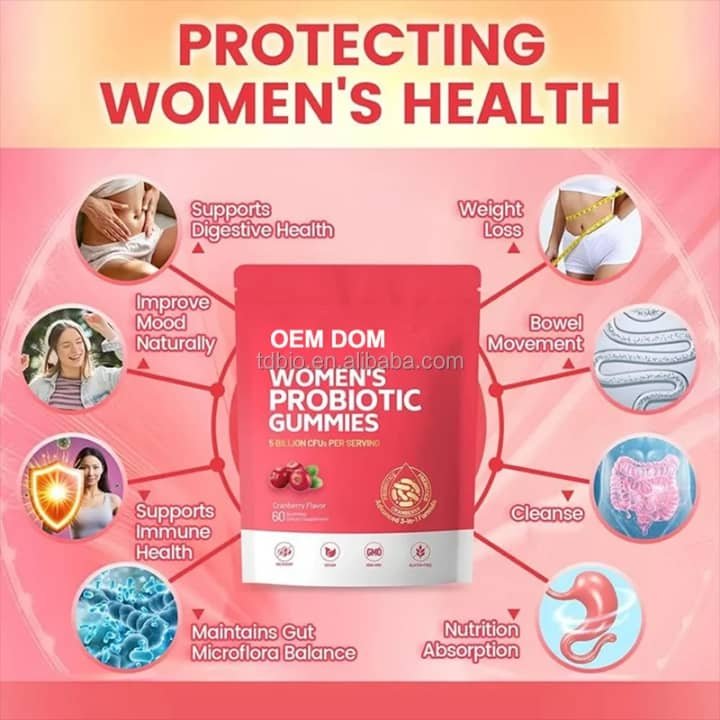 Women's Probiotic Gummies 5 Billion CFUs (60 Gummies)